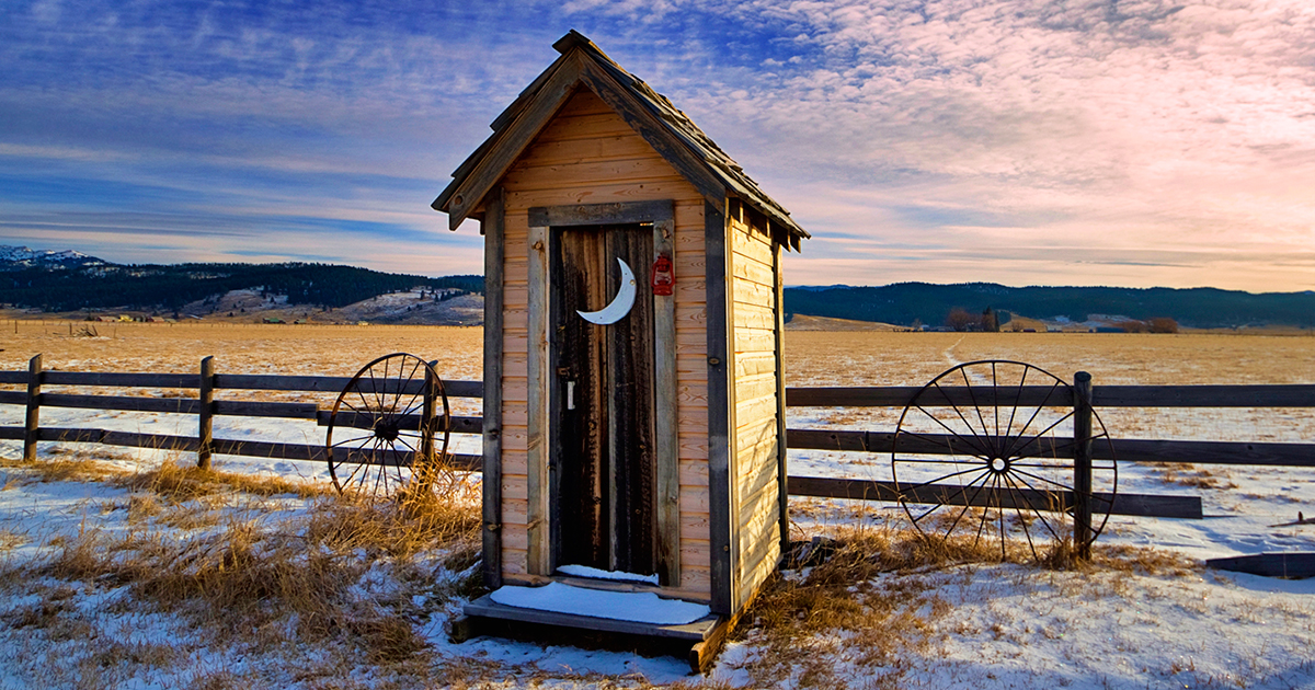 Winter Outhouse by Charles Knowles via Flickr, CC 2.0
