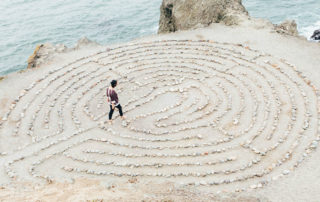 Labyrinth to represent the twists and turns to relieving pelvic pain