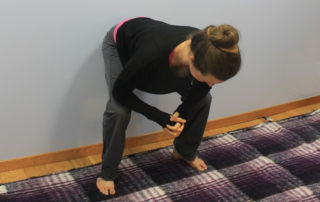 Starting point for active hamstring stretch