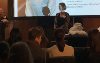 Sallie Sarrel introducing Dustienne Miller at the 2020 Endometriosis Summit